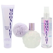 Ariana Grande Moonlight , 3 Pc Gift Set 3.4oz EDP Spray, 3.4oz Body Souffle, 4oz Body Mist