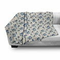 thumbnail image 3 of Botanical Soft Flannel Fleece Throw Blanket, Mountain Blueberries Fruit Branches Organic Cottage Garden Concept, Cozy Plush for Indoor and Outdoor Use, 50" x 60", Beige Cobalt Blue Plum, by Ambesonne, 3 of 6