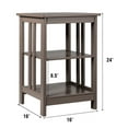 thumbnail image 3 of Costway 2 PC 3-tier Side Table Nightstand End Table W/ Baffles & Round Corners Brown, 3 of 10