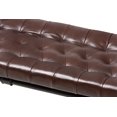 thumbnail image 5 of Baxton Studio Zelie Rustic and Industrial Brown Faux Leather Upholstered Bench, 5 of 9