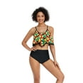 thumbnail image 2 of LIORA Women Two Piece High Waisted Bikini Ruffle Swimsuit with Bottom, 2 of 7
