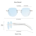 thumbnail image 3 of LifeArt Blue Light Blocking Glasses, Computer Reading Glasses, Anti Blue Rays, Reduce Eyestrain, Stylish for Men and Women(Clear,+1.50 Magnification), 3 of 5