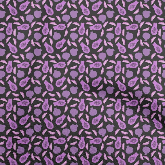 oneOone Velvet Purple Fabric Fruits Fabric For Sewing Printed Craft Fabric By The Yard 58 Inch Wide