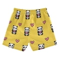 thumbnail image 2 of Kids' Beach Pants Comfortable Swim Trunks Panda Cartoon with Heart Pattern Shorts for Pool Vacation and Lounge Wear 3T, 2 of 8