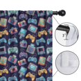 thumbnail image 4 of Blackout Kids Curtains,Game Controller Blue Pattern Children's Insulated Curtains Set Of 2,Bedroom Essentials,Toddler Room Decor 52"x63", 4 of 5