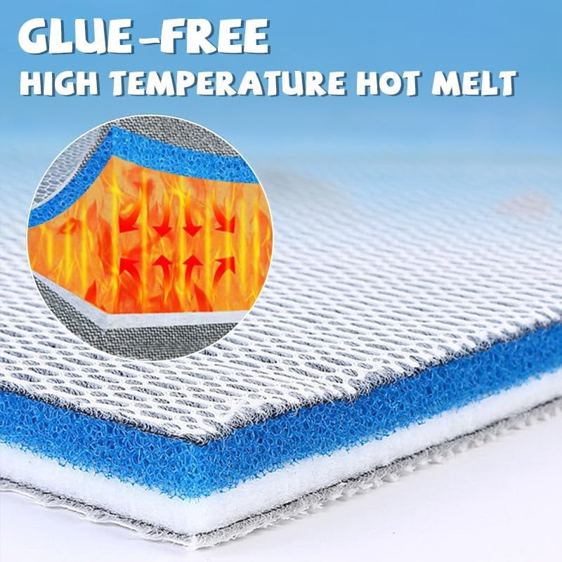 Professional 8D High Density Fish Tank Filter Foam, Aquarium Filter Floss, Filter Foam Sponges, Washable and Reusable Filter Floss for Fish Tank Filters