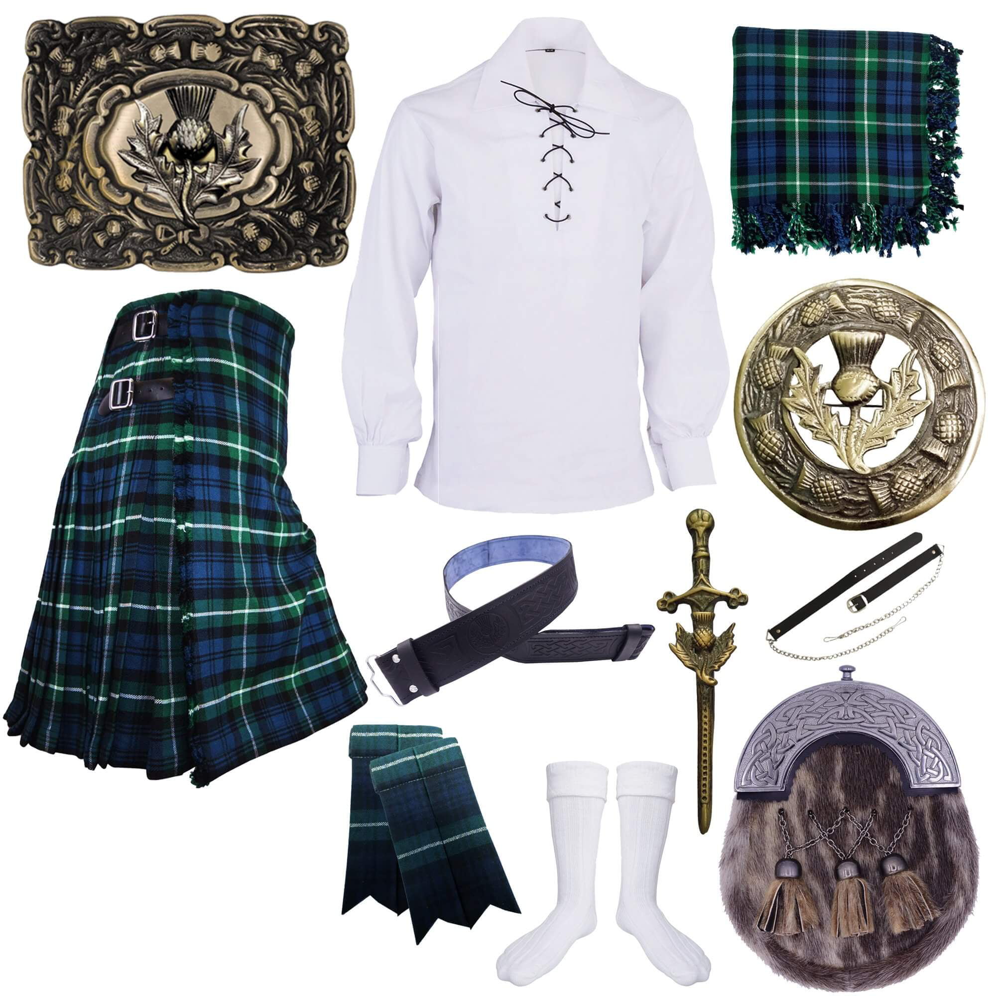 Thistle Kilt Pin Scottish Kilts Highland Sporran Acessories 