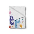 thumbnail image 2 of Positive Energy Soft Flannel Fleece Throw Blanket, Cheerful Design Keep Smiling Typography with Colorful Print, Cozy Plush for Indoor and Outdoor Use, 50" x 70", Multicolor, by Ambesonne, 2 of 6