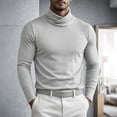 thumbnail image 5 of TKKCS Mens Mock Neck Long Sleeve Shirt Soft Stretch Slim Fit Undershirt Wrinkle Resistant Base Layer Top White S, 5 of 5
