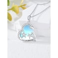 thumbnail image 2 of CACA LADY Starfish Necklace 925 Sterling Silver Moonstone Pendant Heart Ocean Starfish Jewelry Gifts for Women Friends, 2 of 6
