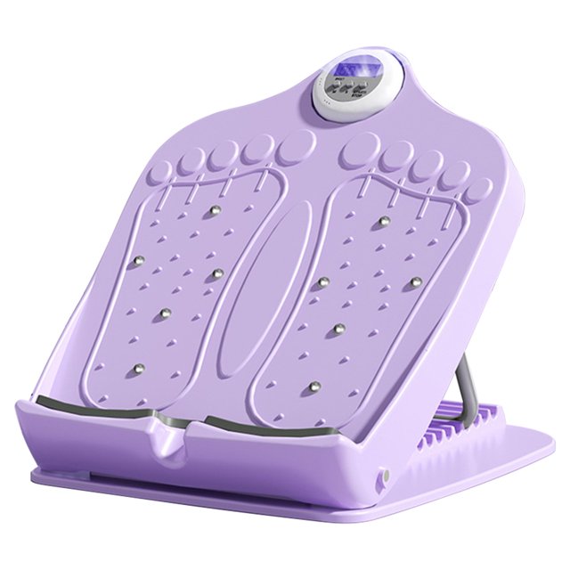Tabla estiramiento piernas plegable estiramiento pantorrilla pedal oblicuo estiramiento piernas pie pedal masaje pies (modelo sincronización mejorado-Púrpura)