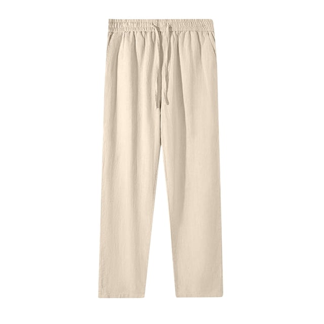 Chbgutlmr Lounge Pants Women Plus Size Drawstring Loose Lightweight Straight Leg Casual Cotton Linen Trousers