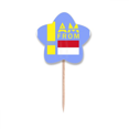 thumbnail image 1 of Soy de Mónaco Selección de pastelitos Star lable Flag en palillos de dientes, 1 of 3