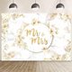 thumbnail image 1 of Fondo abstracto de Sr. y Sra., arte floral dorado de mármol con textura de líneas brillantes, fondo para fotografía, pancarta de despedida de soltera, decoración para fiesta de compromiso, accesorios, 1 of 4