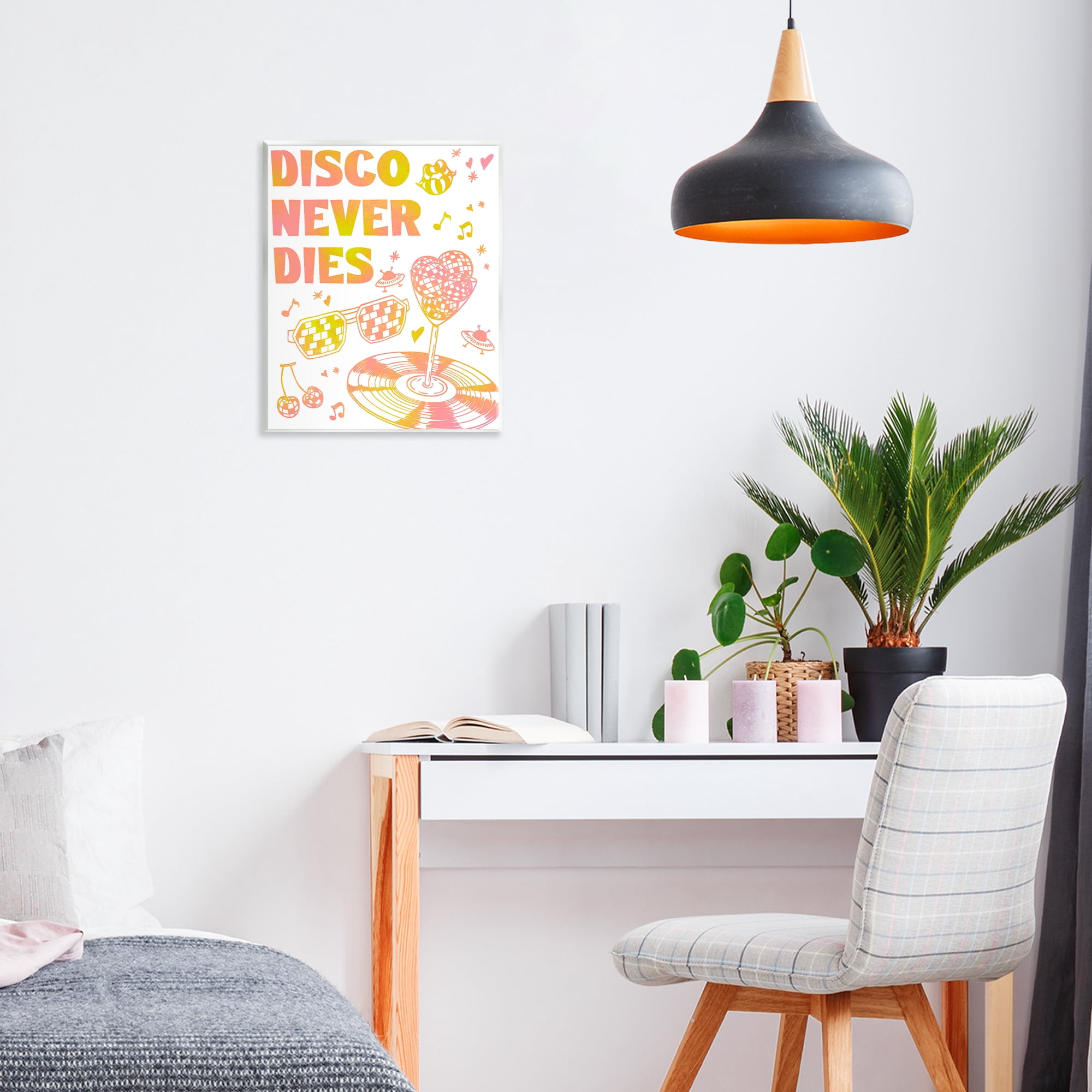 Stupell Industries Disco Never Dies Wall Plaque Art, design by Ziwei Li