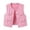 Pink, variant on Women Round Collar Sleeveless Cropped Denim Vest, Button Down Multi Flap Pocket Washed Jean Waistcoat, Vintage Casual Streetwear Sleeveless Outer Layer Jacket