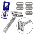 thumbnail image 5 of Retro Rotary Razor for Men with Storage Box 5 Replaceable Blades Smooth Shaving for Face Beard, 5 of 10