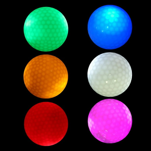 piezas colores Pelotas para golf nocturnas luminosas Pelota