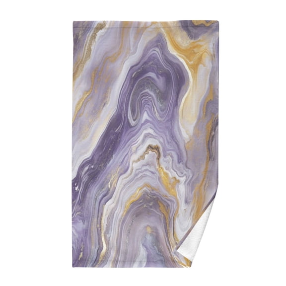 Pure Cotton Face Towel 16x28 Inches Hand Towel Bath Towel Hand Bath Towels Soft Good Water Absorption for Washing Face Wiping Face Purple Marble Stripe