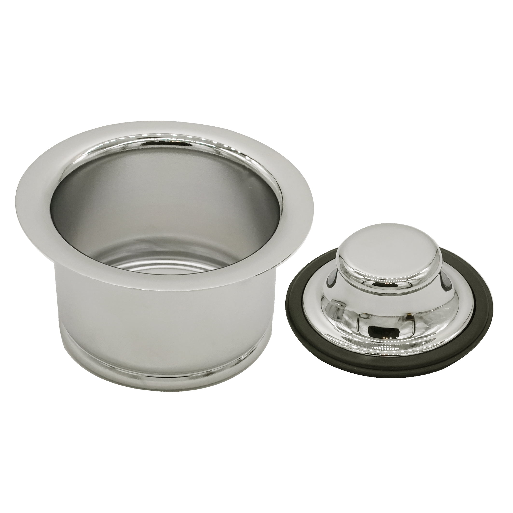 Westbrass R2082-05 3-1/2" Extra-Deep Collar Kitchen Sink Waste Disposal Drain Trim, Polished Nickel