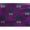 thumbnail image 4 of oneOone Georgette Viscose Fabric Leaves & Lotus Block Print Fabric BTY 42 Inch Wide, 4 of 4