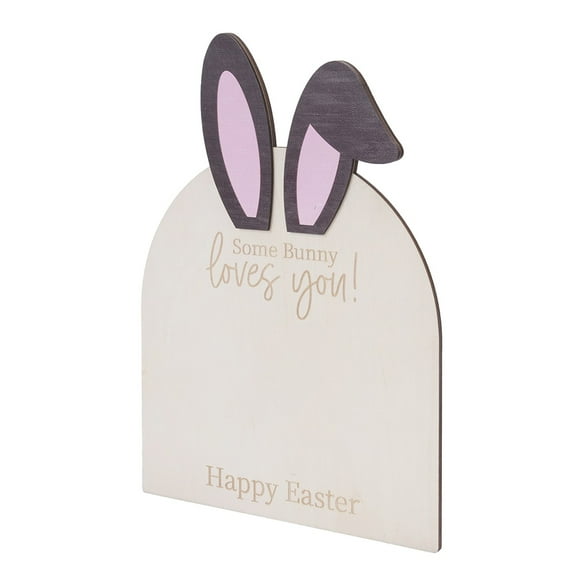 Binwennn Random Ornament Assortment Easter Bunny Theme Baby Footprint Keepsake Meaningful DIY Footprint Wood Collection