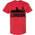 thumbnail image 3 of Inktastic London England City Skyline with Grunge T-Shirt, 3 of 5