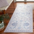 thumbnail image 2 of SAFAVIEH Tucson Max Traditional Machine Washable Runner Rug, Ivory/Blue, 2'6" x 8', 2 of 8