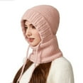 thumbnail image 6 of Women's Knit Balaclava, 3-in-1 Winter Scarf Hat with Fleece Lining, Windproof Cold Weather Face Mask for Skiing, Snowboarding, Hiking and Outdoor Activities, 6 of 6