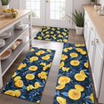 thumbnail image 2 of Yellow Lemon Slices DarkBlue Pattern Kitchen Rugs Sets Of 3,Kitchen Runner Rugs Non Skid Washable,Decorative Kitchen Floor Mats for Kitchen,Sink,Laundry,17"x30"+ 17"x47" + 17"x59", 2 of 6