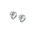 thumbnail image 2 of QQTDFG 925 Sterling Silver Sun Flower CZ Helix Tragus Huggie Hoop φ5.5mm Earrings A1623-Rose Gold, 2 of 8