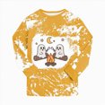 thumbnail image 6 of TOWED22 2 Piece Boys Girl Halloween Pajamas Kids Pumpkin Head Glow Print Long Sleeve Top and Pants Pajamas Pjs Sleepwear Set for Toddler Little Boys(Yellow,5Y), 6 of 8