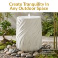 thumbnail image 2 of Sunnydaze Indoor/Outdoor Textured Spiral Polystone Bubble Fountain with LED - White, 2 of 10
