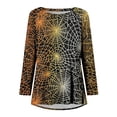 thumbnail image 4 of Costumes d'Halloween pour Femmes 2023 en Liquidation T-Shirt à Col Rond Oversize pour Femmes T T-Shirts à Imprimé d'Halloween T-Shirt à Manches Courtes Blouse Hauts, 4 of 5