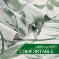 thumbnail image 4 of Bohogeo Leaf Print Curtains 90 inch Length Botanical Sheer Curtains Natural Texture Soft Touch Light Filtering Privacy Protect Drapes for Living Room, Green, 55" Wide, Set of 2 Panels, 4 of 6