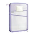 thumbnail image 2 of L-Cut Mesh Zipper Pouch, Pencil Case & File Holder, Purple, L-Shaped Mesh Zipper Pouch, Transparent Blue, Easy Access And Spacious Storage For Pencils, Pens, And Art Tools, Great For Learnerss, Meiiso, 2 of 8
