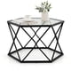 thumbnail image 1 of Costway Mesa de Café de Vidrio Geométrica, Mesa Central Hexagonal con Tapa de Vidrio Templado y Estructura de Metal, Mesa de Centro Moderna para Sala de Estar, Sala de Recepción, Oficina, 1 of 5