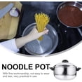 thumbnail image 2 of Stainless Steel Noodle Pot Strainer Insert Stock Pot Pasta Stock Pot with Lid for Cookware Stainless Steel 16CM, 2 of 7