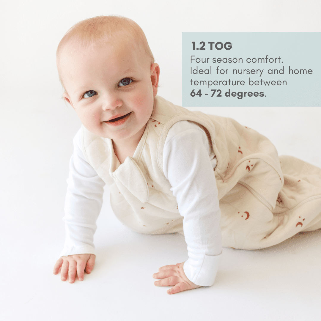 Tealbee Dreambag - Bamboo Grow-with-Baby Sleep Sack for 6-24 Months - All Season 1.2 TOG, Unisex, Moon Stars