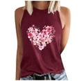 thumbnail image 2 of PNTUTB Women's Summer Sleeveless Regular Round Neck Printed Sleeveless Basic Tees Comfortable Blouses, 2 of 5