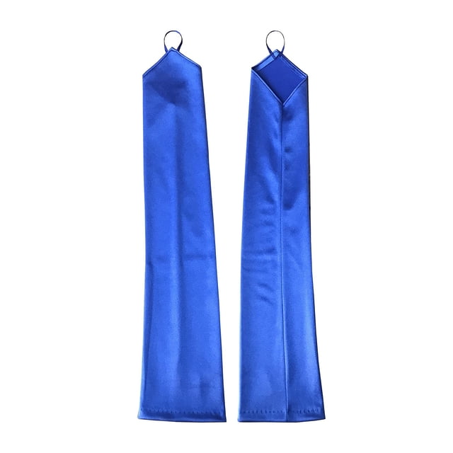 Guantes largos de satén microelástico de color sólido, accesorios de boda para novias, bailes de ópera, fiestas retro europeas y americanas