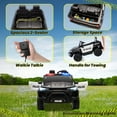 thumbnail image 6 of Joyracer 24V Ride-on Toys w/ Remote Control, 2-Seater Battery Powered Ride on Truck, Electric Police Car for Kids, Interphone, Siren Sound, Lights, Music, Gift, Black, 6 of 16