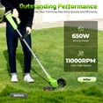 thumbnail image 2 of ChicHomey Weed Wacker Battery Powered  Electric Grass Trimmer 3 in 1 Weed Eater with 3 Types Blade & Wheels with Rechargeable Battery for Garden/Lawns, 2 of 9