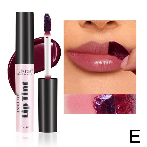 6 Colors Lip Stain Peel off Lip Tint Stain Tattoo Color Waterproof Long-La= G6S4
