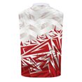 thumbnail image 5 of Men Gradient Polo Shirt Slim Fit Sleeveless Golf Shirt Performance Casual T-Shirts Red L, 5 of 5