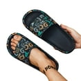thumbnail image 4 of PEASKJP Men's Casual Beach Slides Non Slip Soft Thick Open Toe Flat Slide Comfort Slides Black 39, 4 of 5