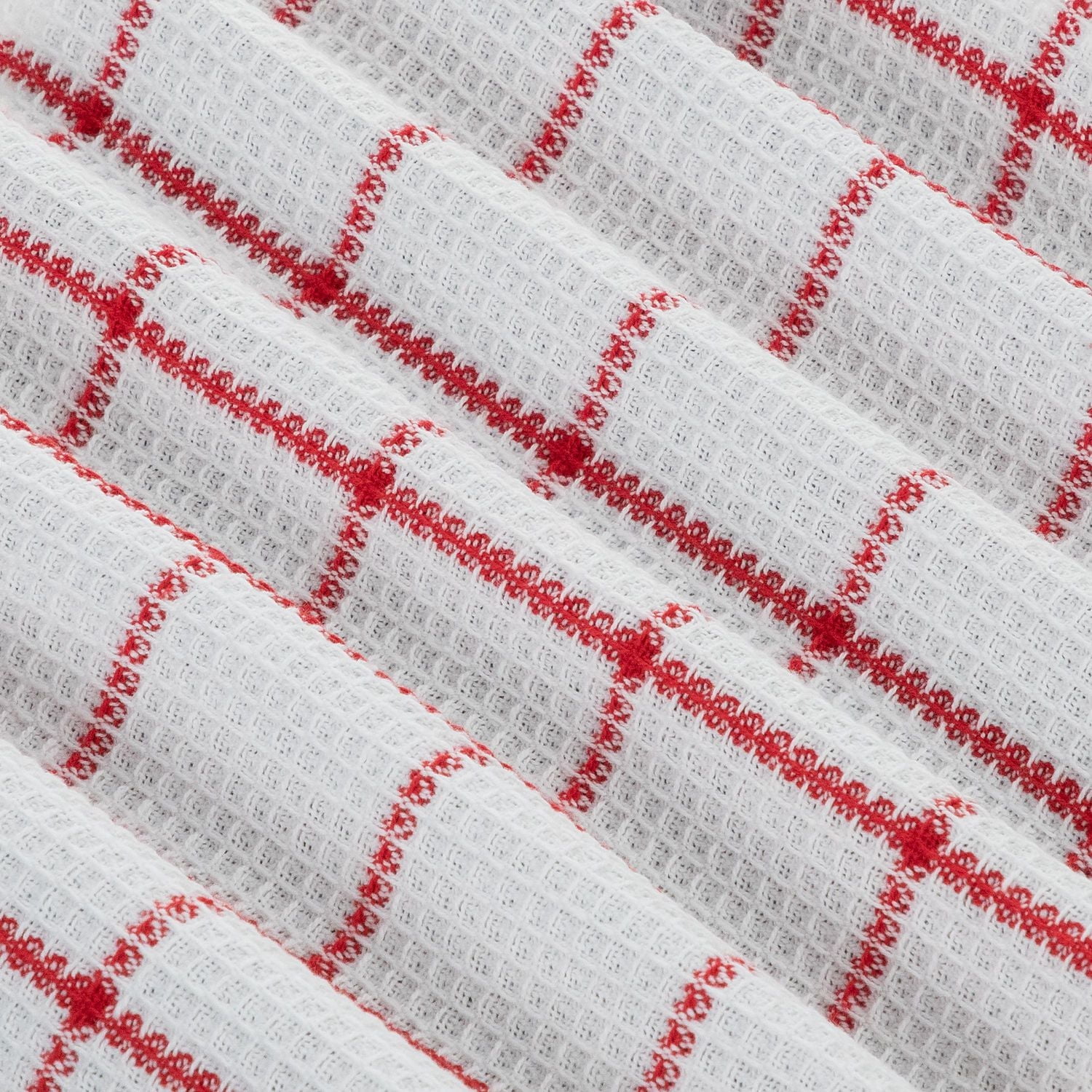 Torchons de cuisine en coton gaufré Fabstyles Solo, torchons à vaisselle extra larges, torchons à vaisselle super absorbants et à séchage rapide avec boucle de suspension, 18 x 28 pouces, lot de 4