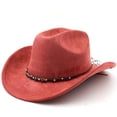 thumbnail image 2 of Western Cowboy Hat For Outdoor Adventure Travel Riding And Country Style Craftsmanship With Curved Brim And Timeless Appeal, 2 of 3