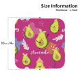 thumbnail image 3 of Pofeuu Pink Green Avocado Print Leather Coasters Set of 6, Round Cups Mugs Mat Pad for Home Kitchen Heat Resistant Drink Coasters,Square, 3 of 7