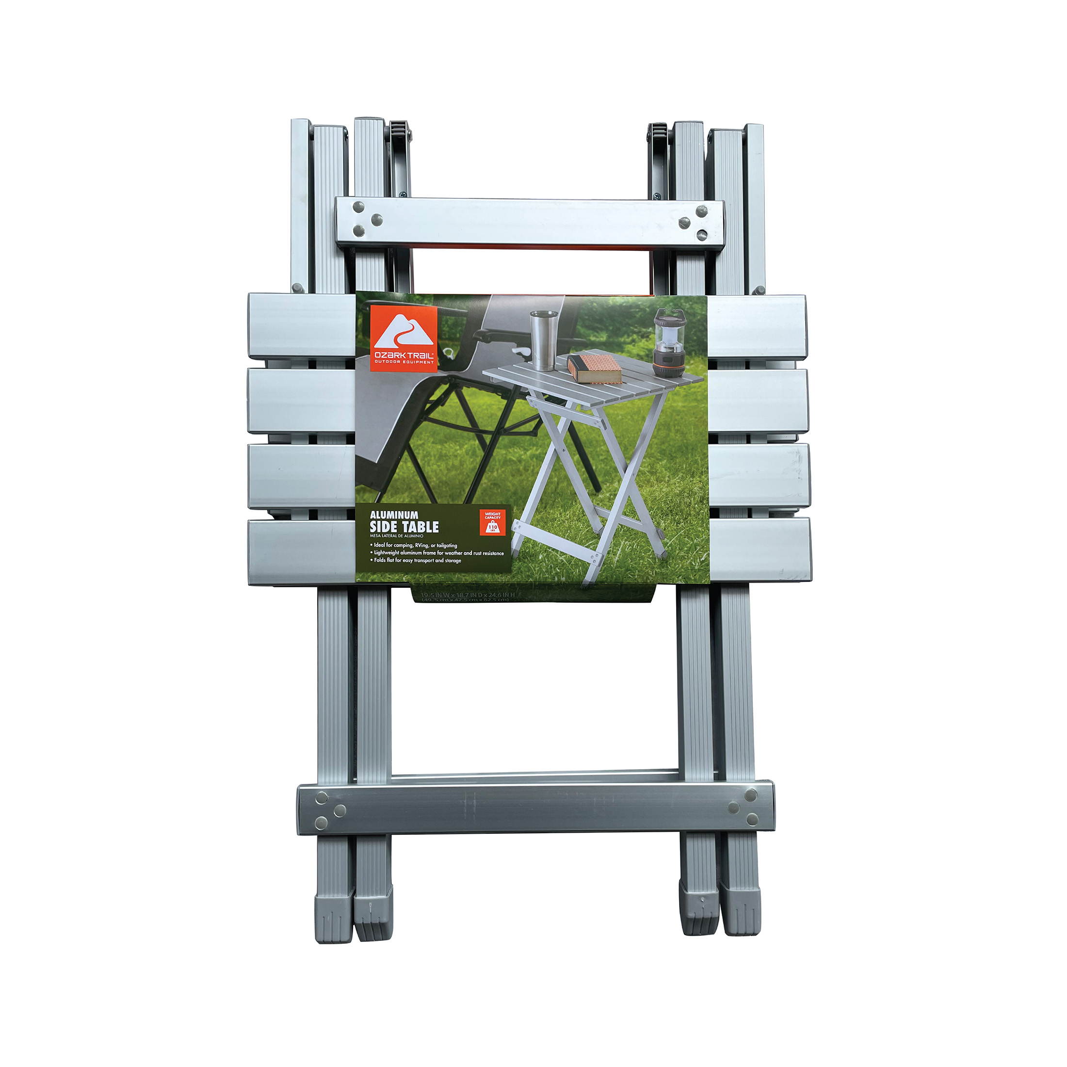 Ozark Trail Aluminum Camping Table, Silver photo 2